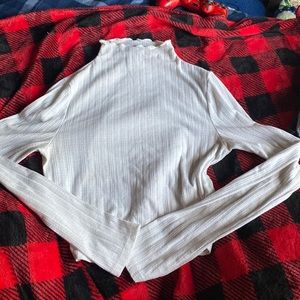 White long alive crop top publik brand small
